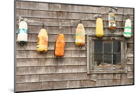 Colorful Buoys in Peggys Cove-null-Mounted Art Print