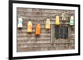 Colorful Buoys in Peggys Cove-null-Framed Art Print