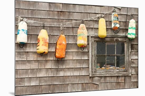 Colorful Buoys in Peggys Cove-null-Mounted Art Print