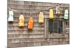 Colorful Buoys in Peggys Cove-null-Mounted Art Print