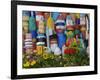 Colorful Buoys on Wall, Rockport, Massachusetts, USA-Adam Jones-Framed Photographic Print