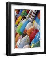 Colorful Buoys, Rockport, Cape Ann, Massachusetts, USA-Adam Jones-Framed Premium Photographic Print