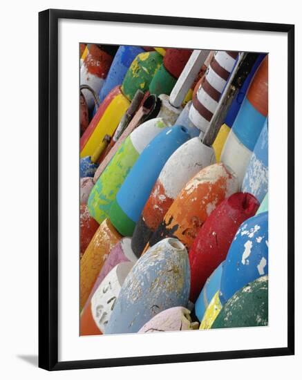 Colorful Buoys, Rockport, Cape Ann, Massachusetts, USA-Adam Jones-Framed Photographic Print