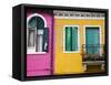 Colorful Burano City Homes, Italy-Terry Eggers-Framed Stretched Canvas