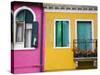 Colorful Burano City Homes, Italy-Terry Eggers-Stretched Canvas