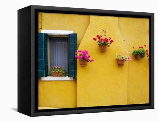 Colorful Burano City Homes, Italy-Terry Eggers-Framed Stretched Canvas