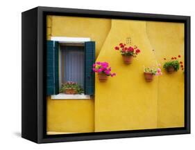 Colorful Burano City Homes, Italy-Terry Eggers-Framed Stretched Canvas