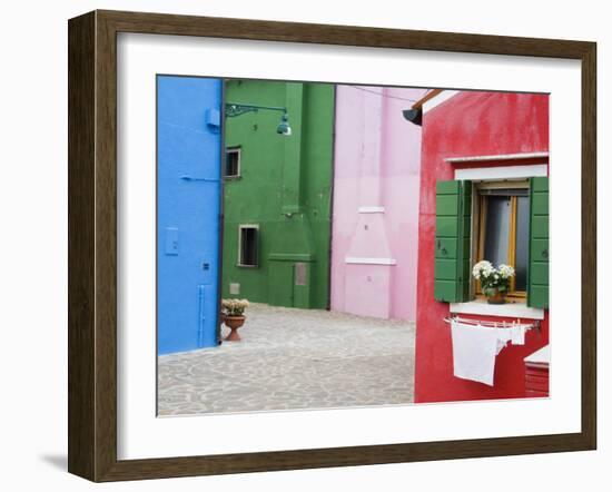 Colorful Burano City Homes, Italy-Terry Eggers-Framed Photographic Print