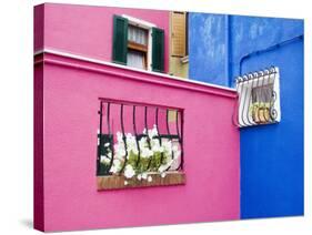 Colorful Burano City Homes, Italy-Terry Eggers-Stretched Canvas