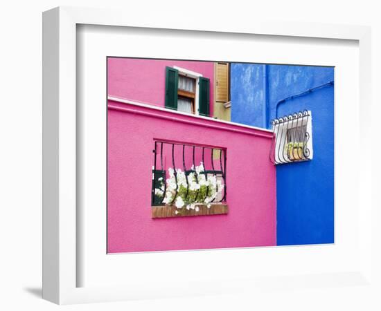 Colorful Burano City Homes, Italy-Terry Eggers-Framed Photographic Print