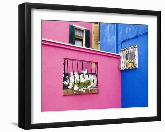 Colorful Burano City Homes, Italy-Terry Eggers-Framed Photographic Print