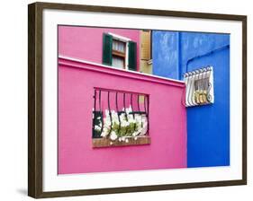 Colorful Burano City Homes, Italy-Terry Eggers-Framed Photographic Print