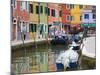 Colorful Burano City Homes Reflecting in the Canal, Italy-Terry Eggers-Mounted Photographic Print