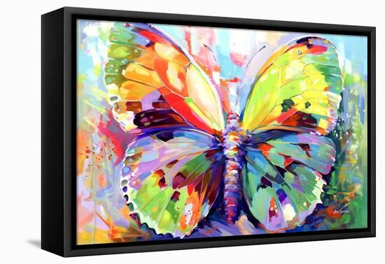 Colorful Butterfly-Leon Devenice-Framed Stretched Canvas
