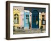 Colorful Cafe by Ptuj Theater, Stajerska, Slovenia-Walter Bibikow-Framed Photographic Print