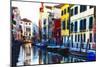 Colorful Cana Scene, l Santa Croce, Venice-George Oze-Mounted Photographic Print