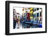 Colorful Cana Scene, l Santa Croce, Venice-George Oze-Framed Photographic Print