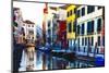 Colorful Cana Scene, l Santa Croce, Venice-George Oze-Mounted Photographic Print