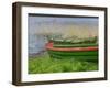 Colorful Canoe by Lake, Trakai, Lithuania-Keren Su-Framed Photographic Print