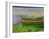 Colorful Canoe by Lake, Trakai, Lithuania-Keren Su-Framed Photographic Print