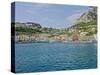 Colorful Capri Island Waterfront-Markus Bleichner-Stretched Canvas