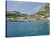 Colorful Capri Island Waterfront-Markus Bleichner-Stretched Canvas