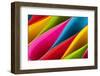 Colorful Card Stock in Unique Elliptical Shapes with Shadow Effect and Selective Focus on a Black B-Fotoluminate LLC-Framed Photographic Print