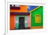 Colorful Caribbean Houses Tropical Vivid Colors Isla Mujeres Mexico-holbox-Framed Photographic Print