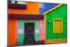 Colorful Caribbean Houses Tropical Vivid Colors Isla Mujeres Mexico-holbox-Mounted Photographic Print