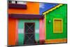 Colorful Caribbean Houses Tropical Vivid Colors Isla Mujeres Mexico-holbox-Mounted Photographic Print