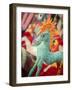 Colorful carved wooden figure (alebrije) of a horse, Oaxaca valley, Oaxaca, Mexico, North America-Melissa Kuhnell-Framed Photographic Print