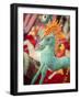 Colorful carved wooden figure (alebrije) of a horse, Oaxaca valley, Oaxaca, Mexico, North America-Melissa Kuhnell-Framed Photographic Print