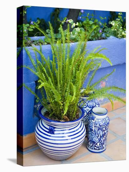 Colorful Ceramic Pots, San Miguel De Allende, Guanajuato State, Mexico-Julie Eggers-Stretched Canvas