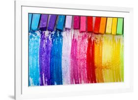 Colorful Chalk Pastels - Education, Arts,Creative, Back To School-Gorilla-Framed Photographic Print