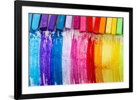 Colorful Chalk Pastels - Education, Arts,Creative, Back To School-Gorilla-Framed Photographic Print