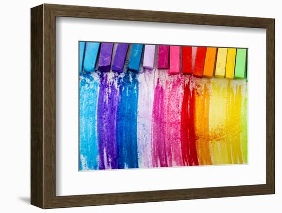 Colorful Chalk Pastels - Education, Arts,Creative, Back To School-Gorilla-Framed Photographic Print