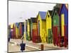 Colorful Changing Houses, False Bay Beach, St James, South Africa-Charles Crust-Mounted Photographic Print