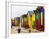 Colorful Changing Houses, False Bay Beach, St James, South Africa-Charles Crust-Framed Photographic Print