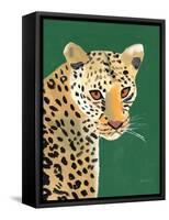 Colorful Cheetah on Emerald-Pamela Munger-Framed Stretched Canvas