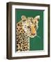 Colorful Cheetah on Emerald-Pamela Munger-Framed Art Print