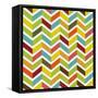 Colorful Chevron Seamless-Yaviki-Framed Stretched Canvas