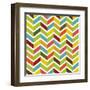 Colorful Chevron Seamless-Yaviki-Framed Art Print