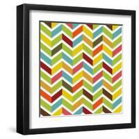 Colorful Chevron Seamless-Yaviki-Framed Art Print