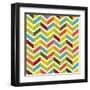 Colorful Chevron Seamless-Yaviki-Framed Art Print