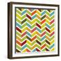 Colorful Chevron Seamless-Yaviki-Framed Art Print