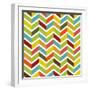 Colorful Chevron Seamless-Yaviki-Framed Art Print