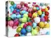 Colorful Christmas ornaments-Pauline St. Denis-Stretched Canvas