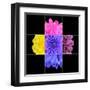 Colorful Chrysanthemum Flower Mosaic Design-tr3gi-Framed Art Print