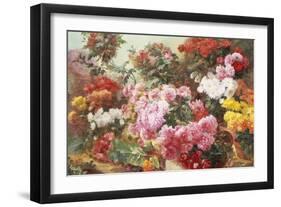 Colorful Chrysanthemums-Henry Bonnefoy-Framed Giclee Print