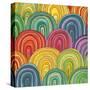 Colorful Circle Modern Abstract Design Pattern-Melindula-Stretched Canvas